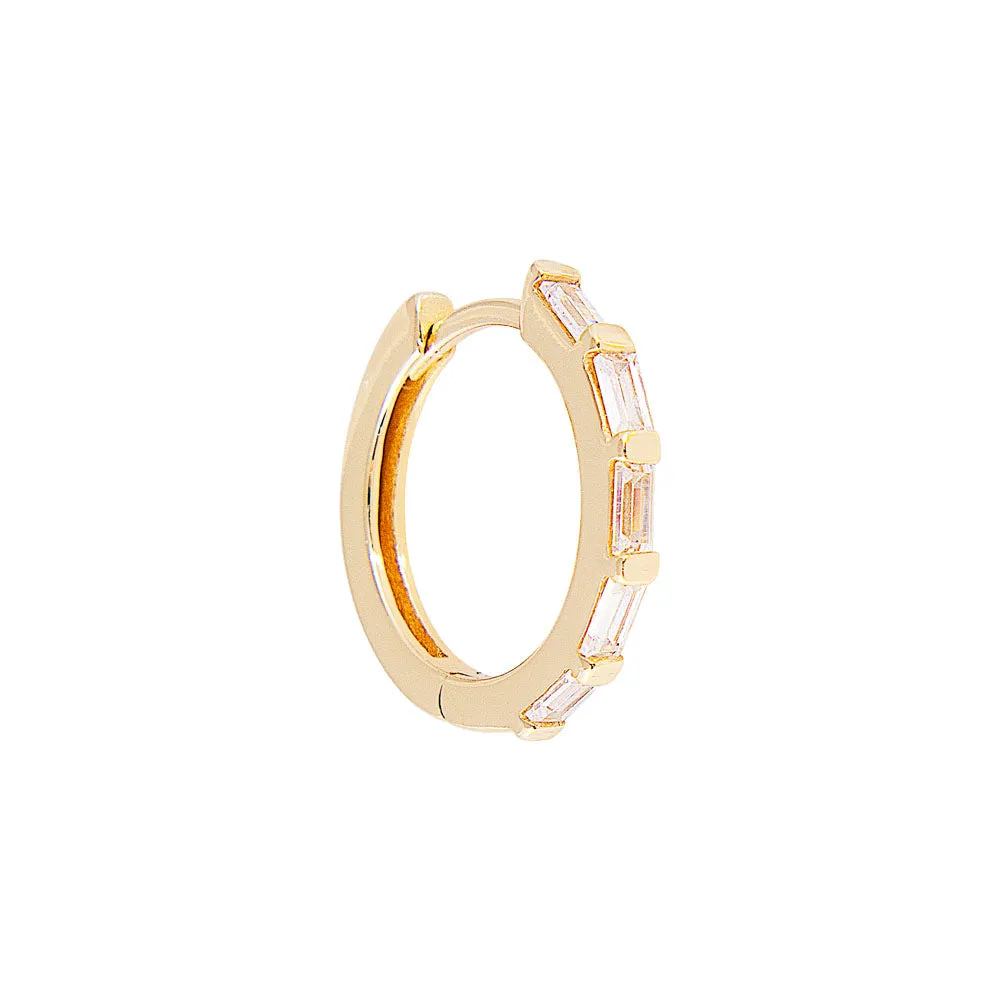 CRYSTAL BAGUETTE MIDI HOOPS