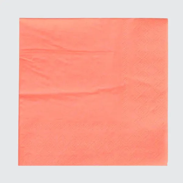 Plain Coral Party Napkins