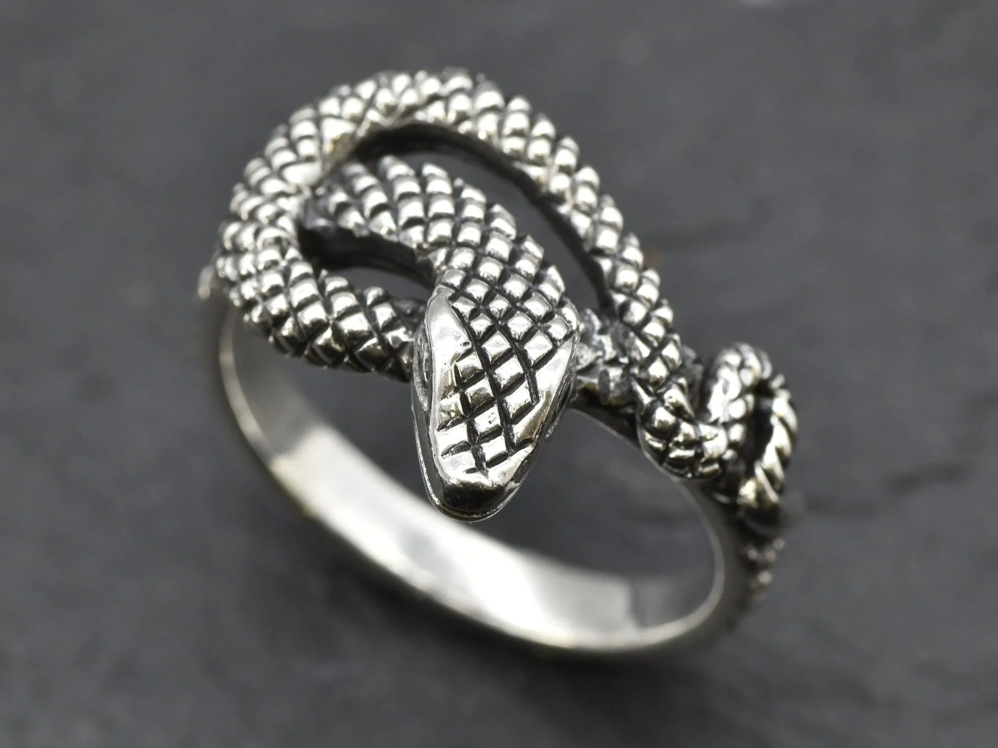 Silver Snake Ring - Python Ring - Snake Lover Ring