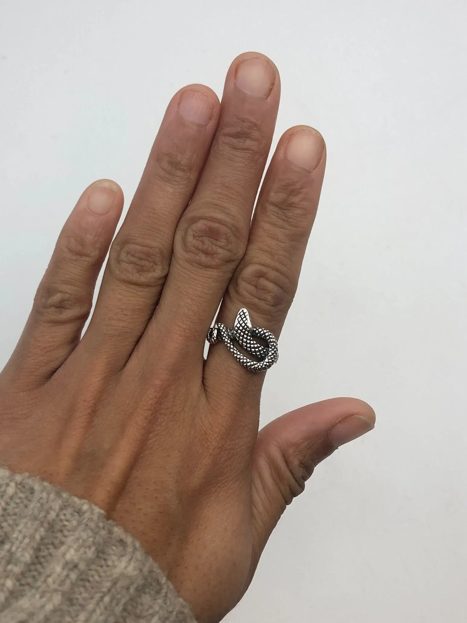 Silver Snake Ring - Python Ring - Snake Lover Ring