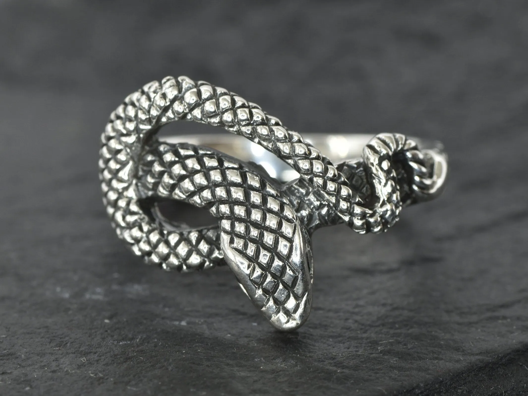 Silver Snake Ring - Python Ring - Snake Lover Ring