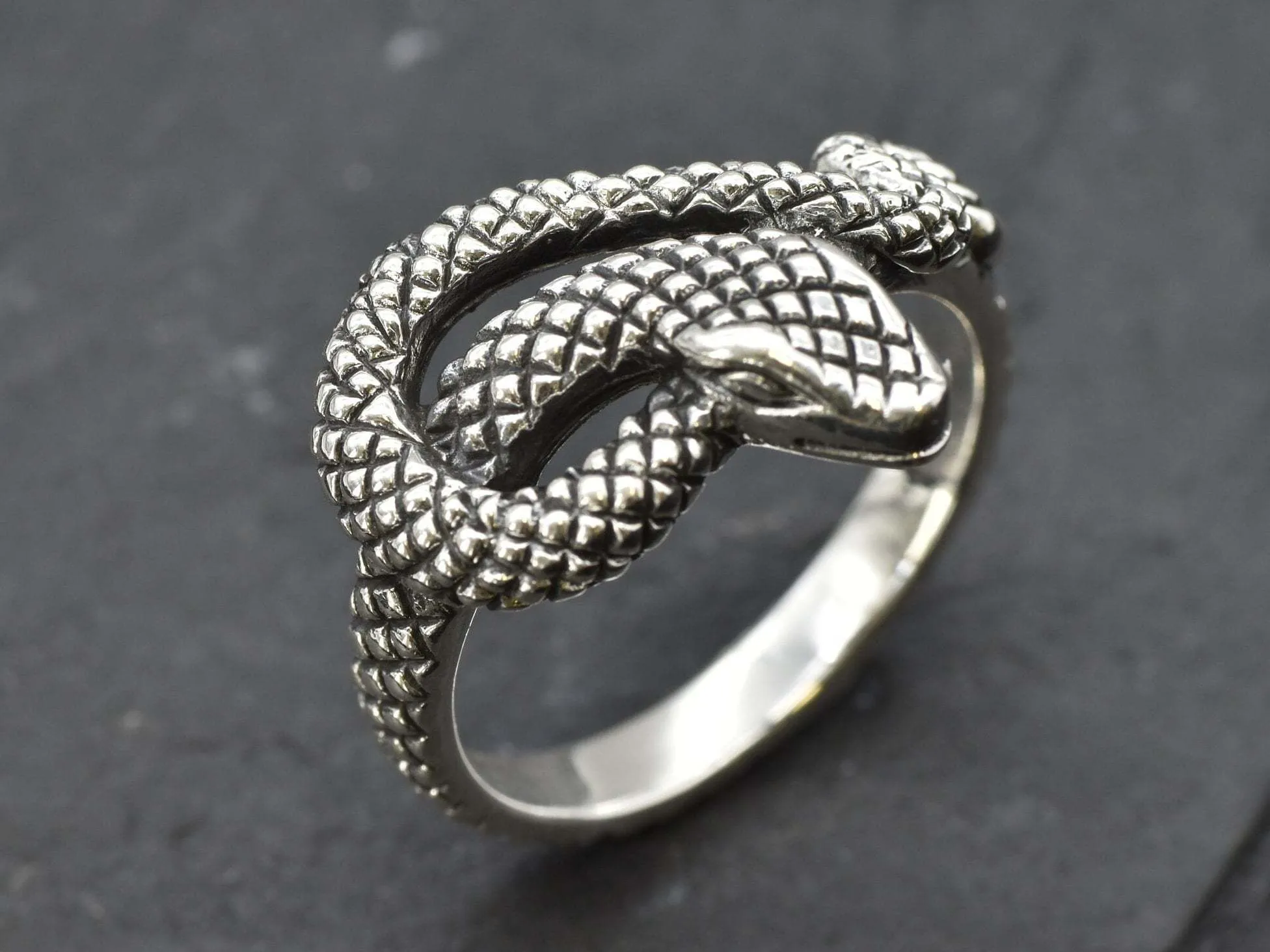 Silver Snake Ring - Python Ring - Snake Lover Ring