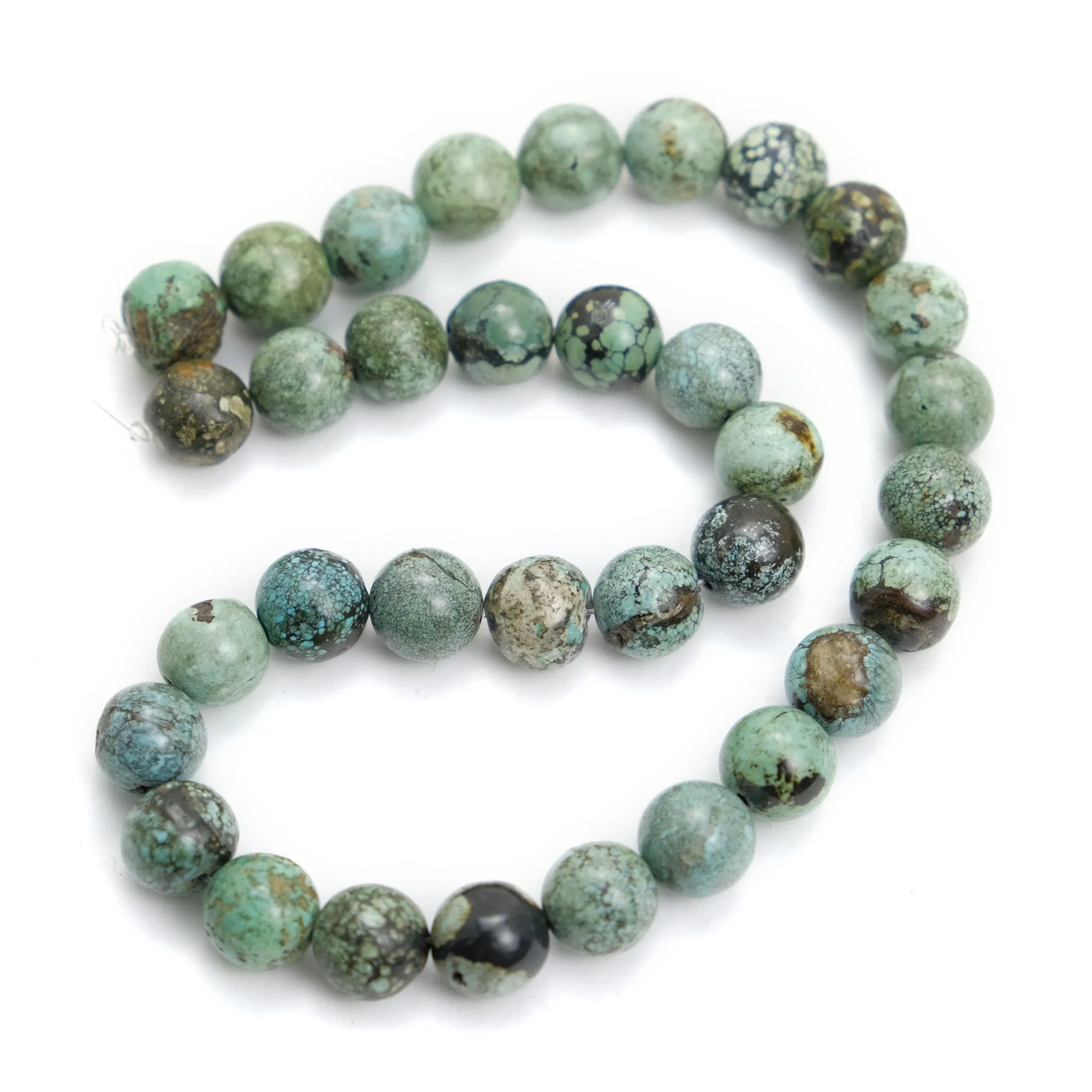 Tibetan Turquoise 12mm Strand #1